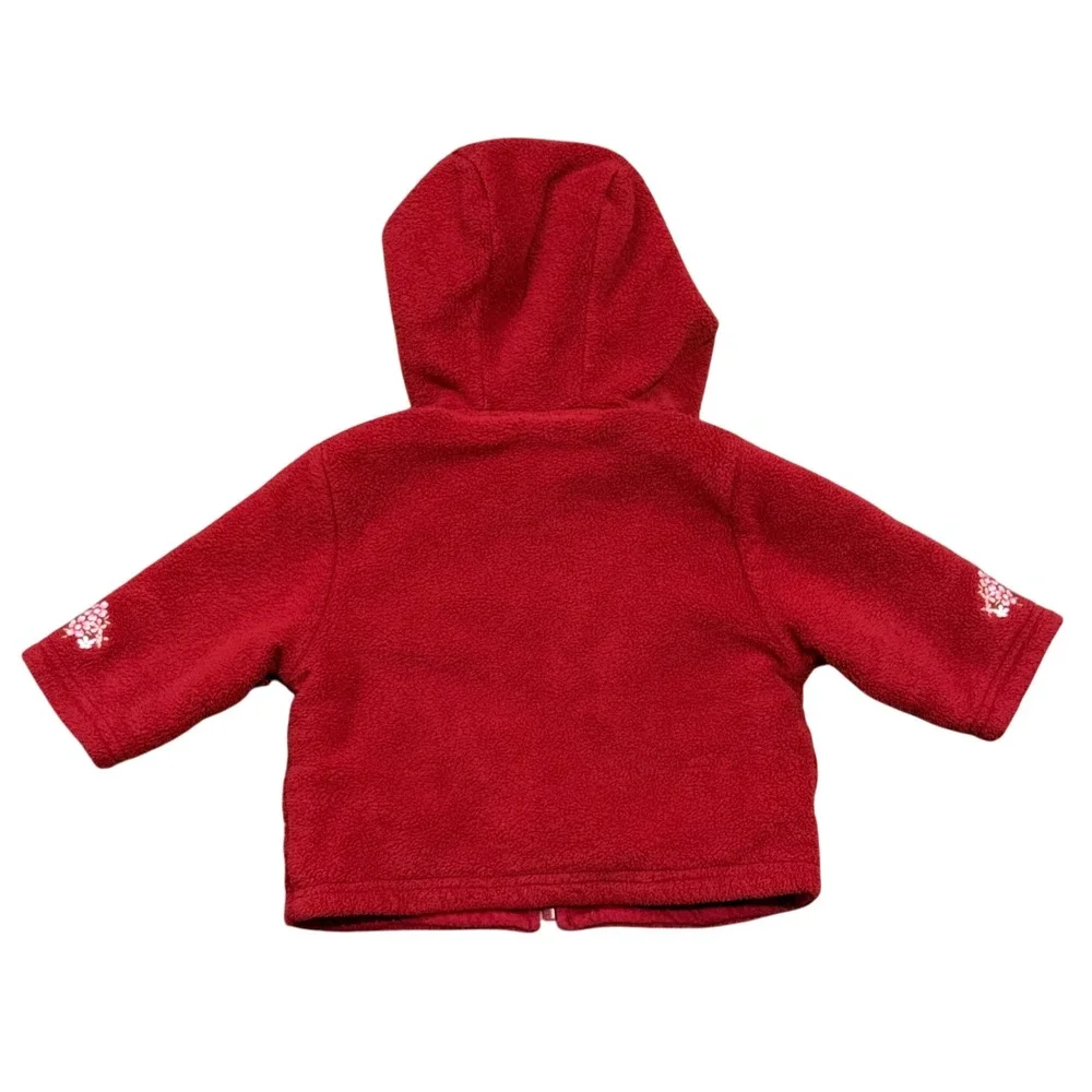 Vintage 2001 Gymboree Portabella Road‎ Fleece Hooded Jacket zip Up 6-12 Months